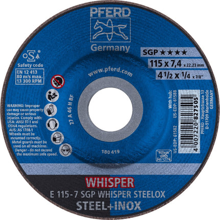 Afbeelding PFERD TOOLS afbraamschijf E SGP STEELOX