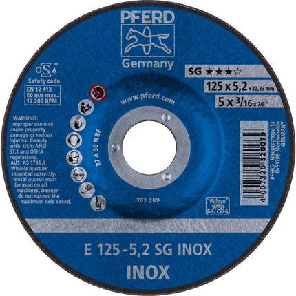 Afbeelding PFERD TOOLS afbraamschijf rvs E SG INOX