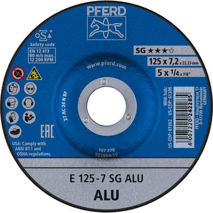 Afbeelding PFERD TOOLS afbraamschijf non ferro metalen E SG ALU