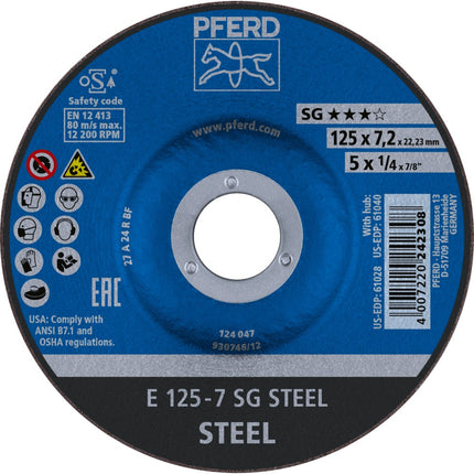 Afbeelding PFERD TOOLS afbraamschijf staal/rvs E SG STEEL