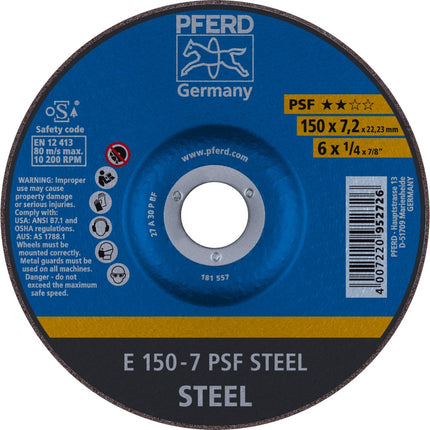 Afbeelding PFERD TOOLS afbraamschijf staal E PSF STEEL