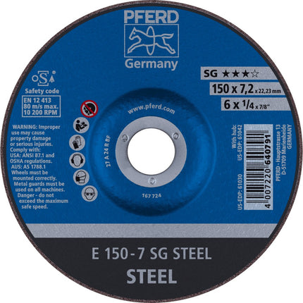 Afbeelding PFERD TOOLS afbraamschijf staal/rvs E SG STEEL