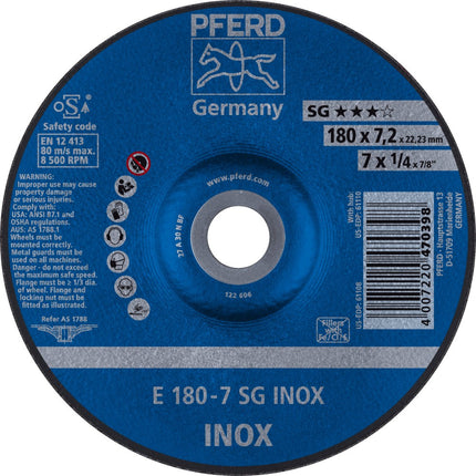 Afbeelding PFERD TOOLS afbraamschijf rvs E SG INOX