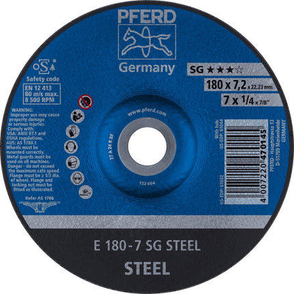 Afbeelding PFERD TOOLS afbraamschijf staal/rvs E SG STEEL