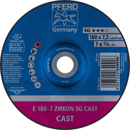 Afbeelding PFERD TOOLS afbraamschijf gietijzer E SG CAST
