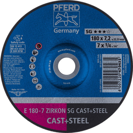 Afbeelding PFERD TOOLS afbraamschijf gietijzer E SG CAST+STEEL