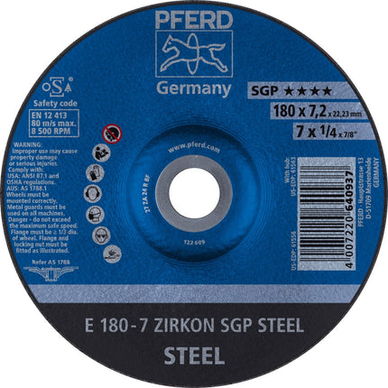 Afbeelding PFERD TOOLS afbraamschijf staal E SGP STEEL