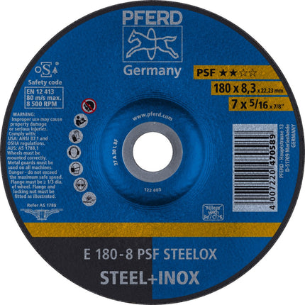 Afbeelding PFERD TOOLS afbraamschijf rvs E PSF STEELOX