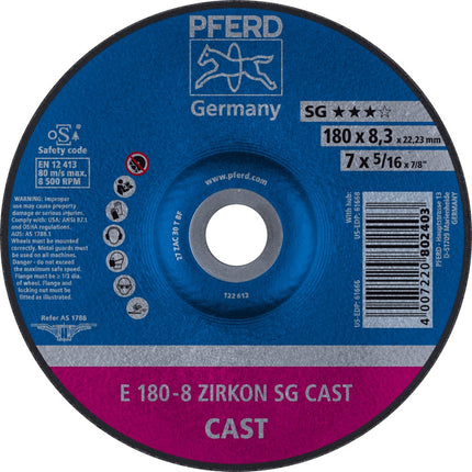 Afbeelding PFERD TOOLS afbraamschijf gietijzer E SG CAST