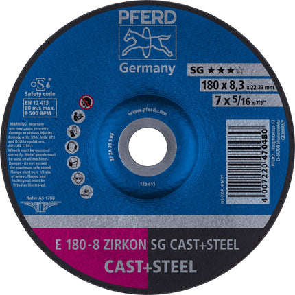 Afbeelding PFERD TOOLS afbraamschijf gietijzer E SG CAST+STEEL
