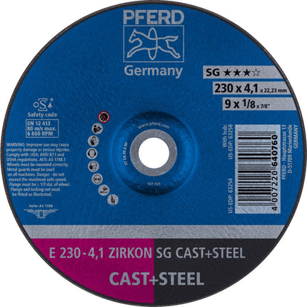 Afbeelding PFERD TOOLS afbraamschijf gietijzer E SG CAST+STEEL