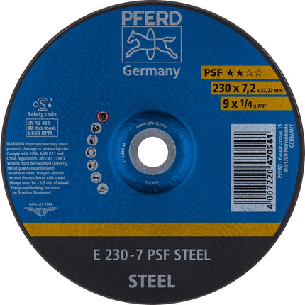 Afbeelding PFERD TOOLS afbraamschijf staal E PSF STEEL
