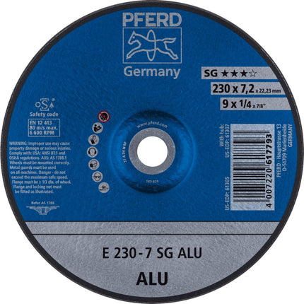 Afbeelding PFERD TOOLS afbraamschijf non ferro metalen E SG ALU
