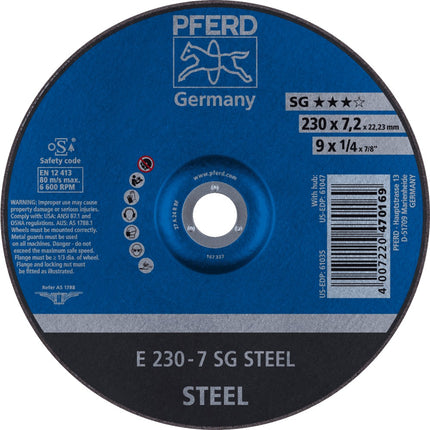 Afbeelding PFERD TOOLS afbraamschijf staal/rvs E SG STEEL