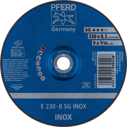 Afbeelding PFERD TOOLS afbraamschijf rvs E SG INOX