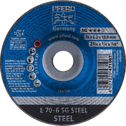 Afbeelding PFERD TOOLS afbraamschijf staal/rvs E SG STEEL