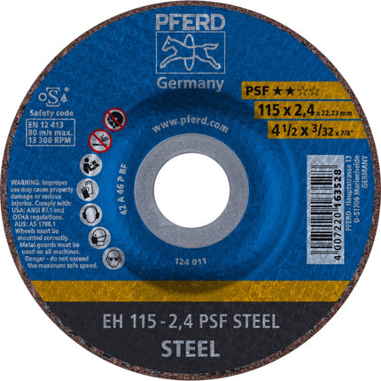 Afbeelding PFERD TOOLS doorslijpschijf, staal EH/EHT PSF STEEL
