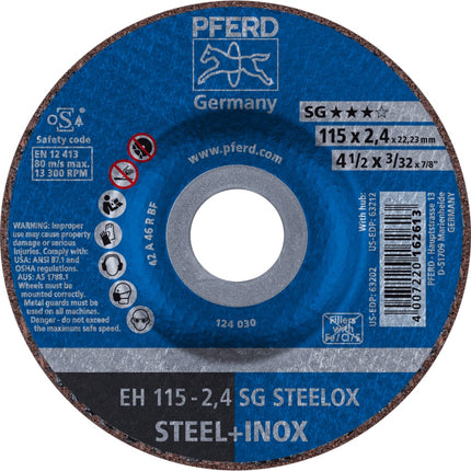 Afbeelding PFERD TOOLS doorslijpschijf, inox EH/EHT SG STEELOX