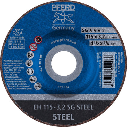 Afbeelding PFERD TOOLS doorslijpschijf, staal EH/EHT SG STEEL