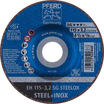 Afbeelding PFERD TOOLS doorslijpschijf, inox EH/EHT SG STEELOX