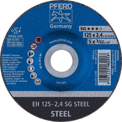 Afbeelding PFERD TOOLS doorslijpschijf, staal EH/EHT SG STEEL