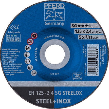 Afbeelding PFERD TOOLS doorslijpschijf, inox EH/EHT SG STEELOX