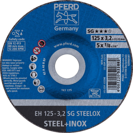 Afbeelding PFERD TOOLS doorslijpschijf, inox EH/EHT SG STEELOX