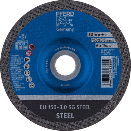 Afbeelding PFERD TOOLS doorslijpschijf, staal EH/EHT SG STEEL