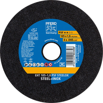 Afbeelding PFERD TOOLS doorslijpschijf, rvs EH/EHT PSF STEELOX