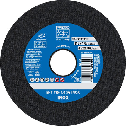Afbeelding PFERD TOOLS doorslijpschijf vlak EH/EHT SG INOX
