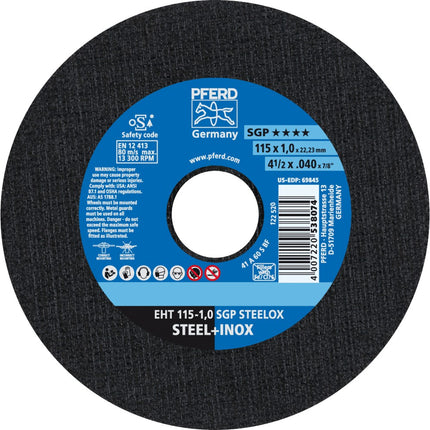 Afbeelding PFERD TOOLS doorslijpschijf, inox EH/EHT SGP STEELOX