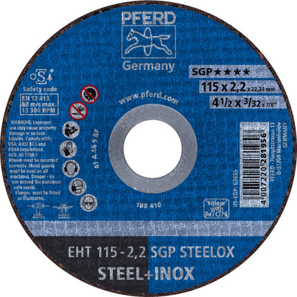 Afbeelding PFERD TOOLS doorslijpschijf, inox EH/EHT SGP STEELOX