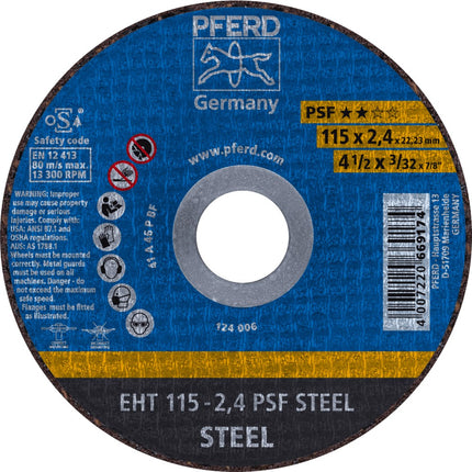 Afbeelding PFERD TOOLS doorslijpschijf, staal EH/EHT PSF STEEL