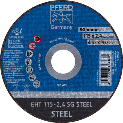 Afbeelding PFERD TOOLS doorslijpschijf, staal EH/EHT SG STEEL