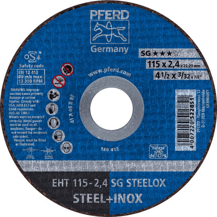 Afbeelding PFERD TOOLS doorslijpschijf, inox EH/EHT SG STEELOX