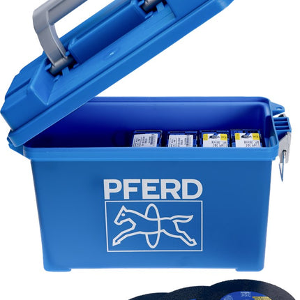 PFERD DOORSLIJPSCHIJF STEELOX 125X1,0MM       100 STUKS IN KUNSTSTOF KOFFER