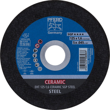 Afbeelding PFERD TOOLS doorslijpschijf, ceramic EH/EHT SGP STEEL