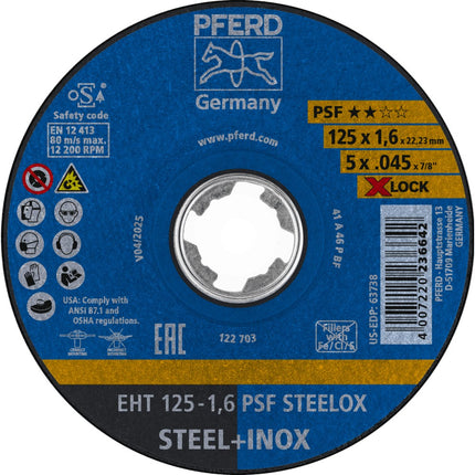 Afbeelding PFERD TOOLS doorslijpschijf, rvs EH/EHT PSF STEELOX