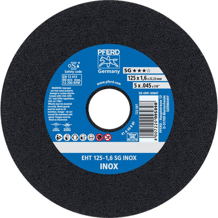 Afbeelding PFERD TOOLS doorslijpschijf vlak EH/EHT SG INOX