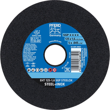 Afbeelding PFERD TOOLS doorslijpschijf, inox EH/EHT SGP STEELOX