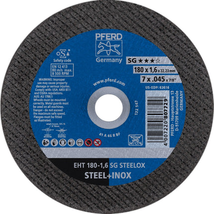 Afbeelding PFERD TOOLS doorslijpschijf, inox EH/EHT SG STEELOX