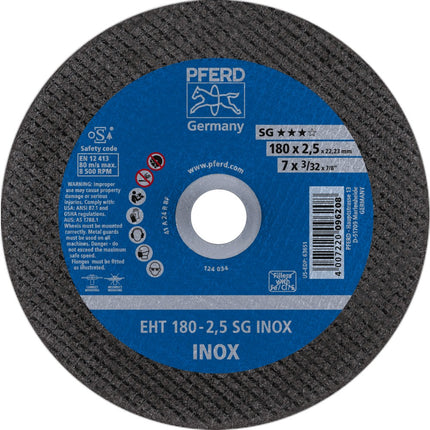 Afbeelding PFERD TOOLS doorslijpschijf vlak EH/EHT SG INOX