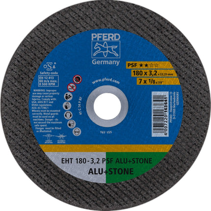 Afbeelding PFERD TOOLS doorslijpschijf, non-ferro metalen EH/EHT PSF ALU+STONE