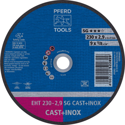 Afbeelding PFERD TOOLS doorslijpschijf gieterij EH/EHT SG CAST+INOX