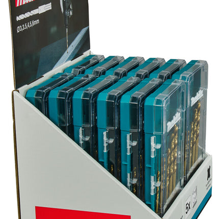 MAKITA METAALBOORSET 5-DELIG (DISPLAY 12 STUKS)