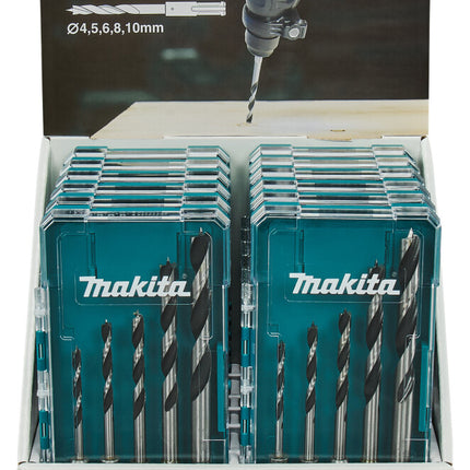 MAKITA HOUTSPIRAALBOORSET 5-DELIG DISPLAY 12 ST