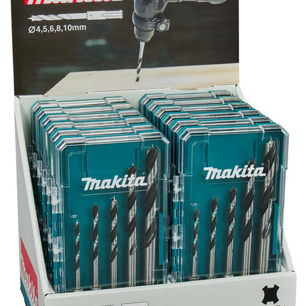 MAKITA HOUTSPIRAALBOORSET 5-DELIG DISPLAY 12 ST