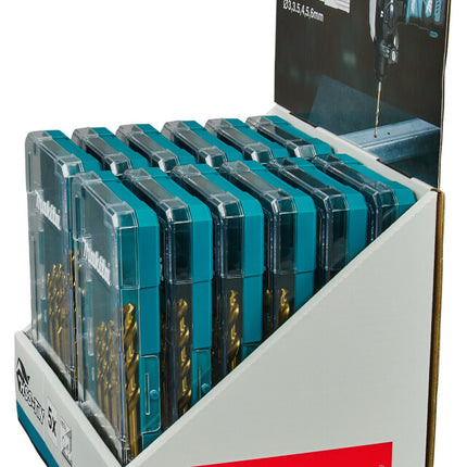 MAKITA METAALBOORSET 5-DELIG (DISPLAY 12 STUKS)