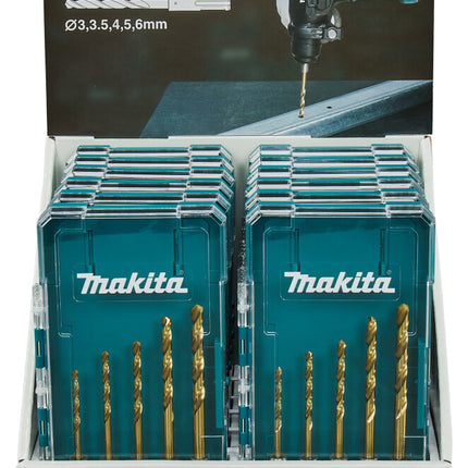MAKITA METAALBOORSET 5-DELIG (DISPLAY 12 STUKS)