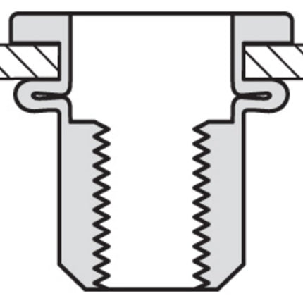 Kobout Blindklinkmoer M8 05-3,0mm RVS A2 Cilinderkop OPEN Model – 4BKMA208CO30